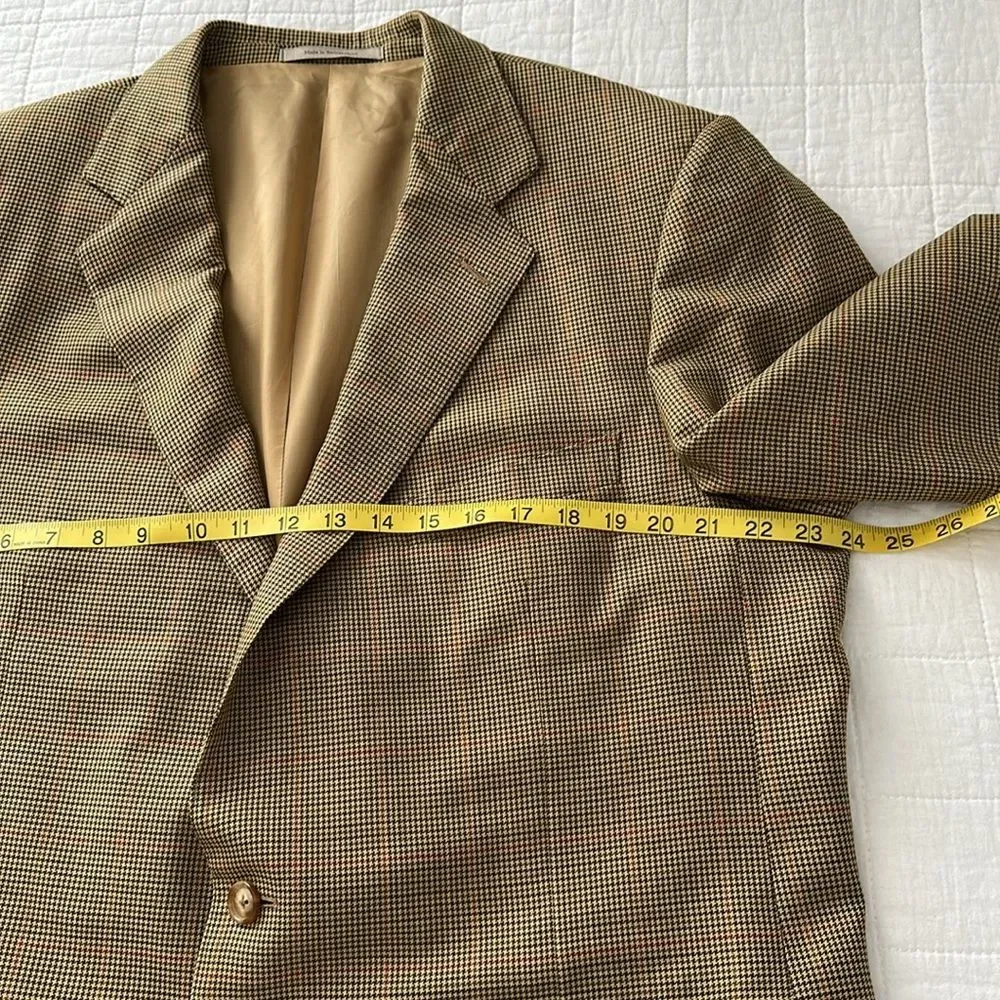 VTG Ermenegildo Zegna Su Misura Wool Sport Coat Blazer Made in Switzerland 42R